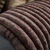 Primaviera Deluxe Dirbtinio kailio pledas Rib Rabbit Fur 150x200 cm – 500 GSM rusvos spalvos