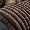 Primaviera Deluxe Dirbtinio kailio pledas Rib Rabbit Fur 150x200 cm – 500 GSM rusvos spalvos