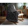 Primaviera Deluxe Dirbtinio kailio pledas Rib Rabbit Fur 150x200 cm – 500 GSM juodos spalvos