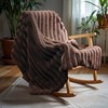 Primaviera Deluxe Dirbtinio kailio pledas Rib Rabbit Fur 150x200 cm – 500 GSM rusvos spalvos