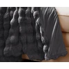Primaviera Deluxe Dirbtinio kailio pledas Rib Rabbit Fur 150x200 cm – 500 GSM juodos spalvos