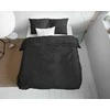 Satino patalynės komplektas Primaviera Deluxe Uni Satijn juodos spalvos 200×220 cm, su 2 pagalvių užvalkalais