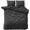 Satino patalynės komplektas Primaviera Deluxe Uni Satijn juodos spalvos 200×220 cm, su 2 pagalvių užvalkalais