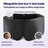 Šilkinė miego kaukė NOXNOX 100% Mulberry šilkas juoda spalva reguliuojama