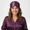 Šilkinė miego kaukė – Sidabrinė 19 momų Mulberry šilkas NOXNOX NightSilk