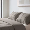 Sleeptime mikropluošto patalynės komplektas „Check Pintuck" – Rusvai pilkos spalvos (200x220)