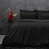 Patalynės komplektas Veliūrinė patalynė Sleeptime Velvet Uni juodos spalvos 200×220 cm, su 2 pagalvių užvalkalais