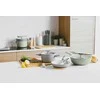 BergHOFF 28 cm wok keptuvė su dangčiu - Balance Sage su nepridegančia danga, dangtis su šaukšto laikikliu ir nupylimo anga