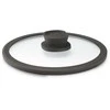 BergHOFF Stone+ 20 cm stiklinis dangtis - skaidrus su garų anga, silikoniniu kraštu ir vėsiu laikymo mygtuku