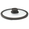 BergHOFF Stone+ 24 cm stiklinis dangtis - integruota garų anga ir nupylimo skylutė, silikoninis kraštas ir vėsi rankena