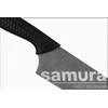Samura GOLF Stonewash Santoku 180 mm – AUS-8 58 HRC, juodas ergonom. rankena, universalus virtuvės peilis