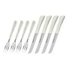 Samura HANNIBAL Premium Set of 4 Japanese Steel Steak Knives and 4 Matching Forks with Elegant Baltas Handles for Culinary Excellence