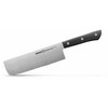 Samura HARAKIRI universalus virtuvinis peilis NAKIRI 6,7"/170mm 59 HRC su juoda rankena