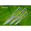 Samura BAMBOO Сhef's Essential peilių rinkinys iš 3 vnt.: Pjovimo peilis / Naudingas peilis / Šefas iš AUS 8 Japoniško plieno 59 HRC