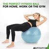 None Gimnastikos kamuolys Tunturi Gymball 65–75 cm, Light Mėlyna, Anti Burst (Diametras: 65 cm)