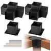 Vevor Pergolos laikiklių rinkinys 152,4 x 152,4 mm, 4 krypčių tvirtas kampinis laikiklis, stulpo pagrindas
