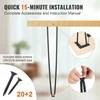 VEVOR 406 mm plono profilio metalinės baldų kojelės