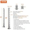 VEVOR Rėminimo stulpas 91x5x5 cm sidabrinis