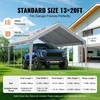 VEVOR Pakeičiamas automobilių stoginės tentas 396 x 610 cm, pilkas