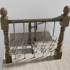 Matinis juodas metalinis turėklų stulpelis laiptams 111,8 cm