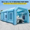 Vevor Pripučiamas dažymo paviljonas 12x5x4 m su pūstuvais