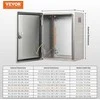 Vevor Nerūdijančio plieno elektros dėžė su užraktu 40 x 30 x 25 cm