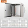 VEVOR Nerūdijančio plieno elektros dėžė su užraktu 40 x 30 x 25 cm