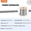 VEVOR T316 nerūdijančio plieno kabelis 3/16"x 305 m
