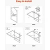Vevor Kabantysis balkono stalas metalinis 19 x 24 cm