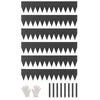 VEVOR Plieninė kraštų tvora juoda 6 vnt. 1016 x 203 mm