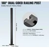 VEVOR Stiklo turėklo laikiklis 105 cm, juodas