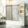 VEVOR Berėmis stumdomas vonios durys 142-152 cm x 152 cm