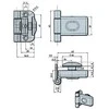 ABLOY durų vyriai garinės pirties durims, pilka, ABLFL65