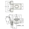 ABLOY durų vyriai garinės pirties durims, pilka, ABLFL75