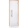 Andres Glass Solutions AD LUX stiklinės pirties durys, Matinis stiklas, 80 x 210, Juodalksnis, Matinė permatoma