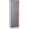 Andres Glass Solutions AD NATURAL stiklinės pirties durys, Matinis stiklas, 70 x 190, Juodalksnis, Matinė pilka