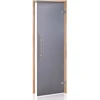 Andres Glass Solutions AD PREMIUM LIGHT stiklinės pirties durys, Matinis stiklas, 80 x 200, Juodalksnis, Matinė pilka