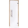 Andres Glass Solutions AD PREMIUM LIGHT stiklinės pirties durys, 70 x 190, Juodalksnis, Permatoma