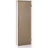 Andres Glass Solutions AD PREMIUM LIGHT stiklinės pirties durys, Matinis stiklas, 70 x 190, Drebulė, Matinė bronzinė