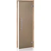 Andres Glass Solutions AD PREMIUM LIGHT stiklinės pirties durys, Matinis stiklas, 70 x 190, Juodalksnis, Matinė bronzinė