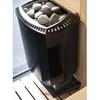 HARVIA apsauginis padėklas ant sienos montuojamoms krosnelėms, juodas 370 x 270 mm