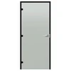 Harvia Juodas Line rakinamos stiklinės durys, Satin, 9x21, juodas aliuminio rėmas