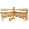 Modulinis pirties gultas PREMIUM, juodalksnio mediena 2600 x 2690 mm