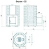 Novaslav Malkinė pirties krosnelė - NOVA GEYSER 22