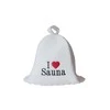 Pirties kepurė - I love sauna, balta