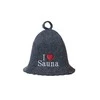 Pirties kepurė - I love sauna, pilka