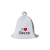 Pirties kepurė - I love sauna, balta