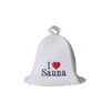 Pirties kepurė - I love sauna, balta