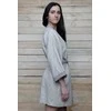 Rankų darbo lininis chalatas - kimono XL-XXL