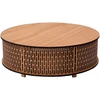 Sieninis šviestuvas BIRRA LED apvalus pirties šviestuvas, šviesi mediena